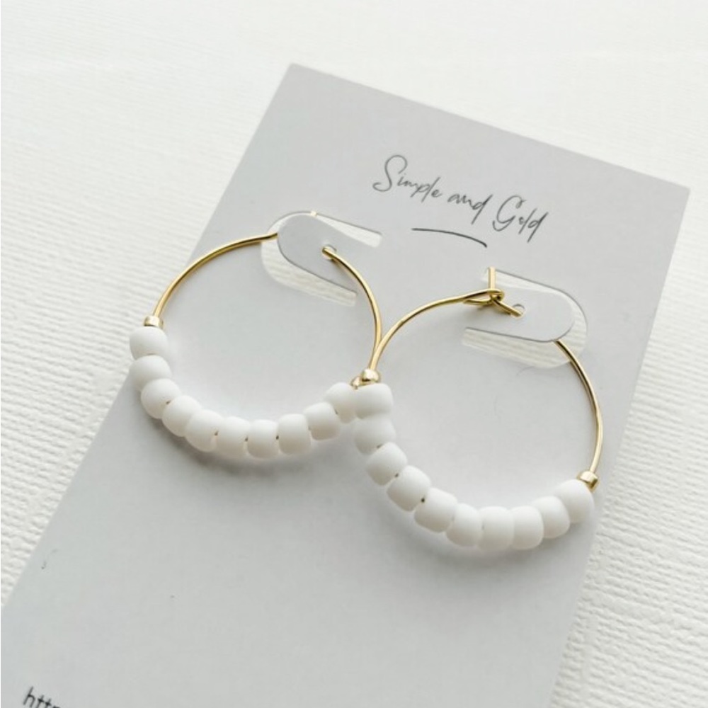 Beaded Hoop Earrings